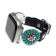 Black turquoise flower concho band