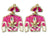 Derby Jersey Silk Earrings - Pink Rhinestone
