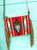 Upcycled LV red tribal saddle blanket cross body