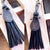 Upcycled LV Keychain Black Leather Tassel