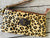 Upcycled LV Wristlet cowhide leather leopard
