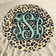 Leopard monogram round beach towel