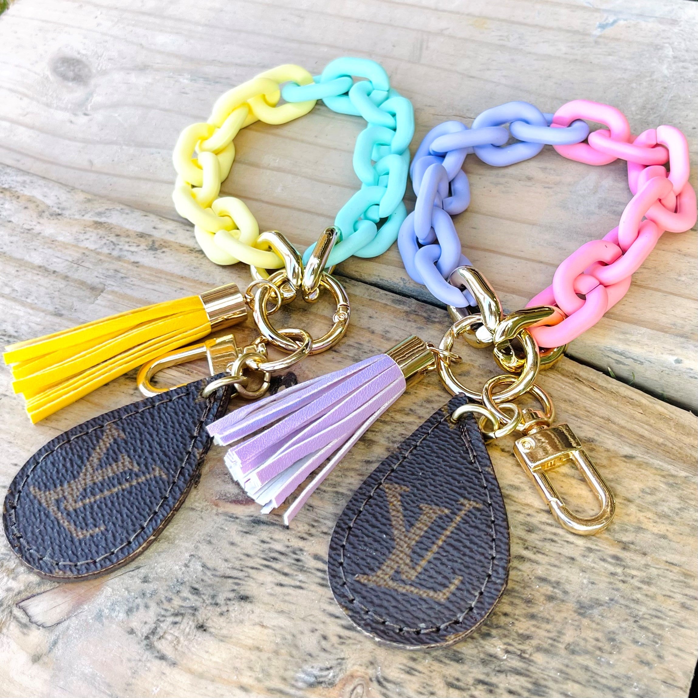 Upcycled LV Chain Link Tassel Keychain – Anagails