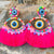 Pink Evil Eye Earrings